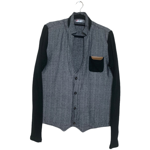 H2H Other - H2H black v neck button men jacket size Medium